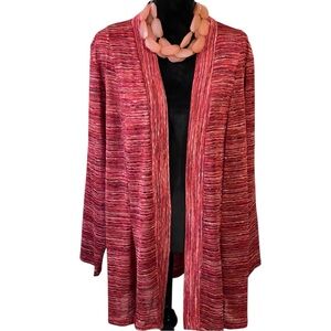 SUSAN GRAVER SPACE DYE CARDIGAN SZ 2X